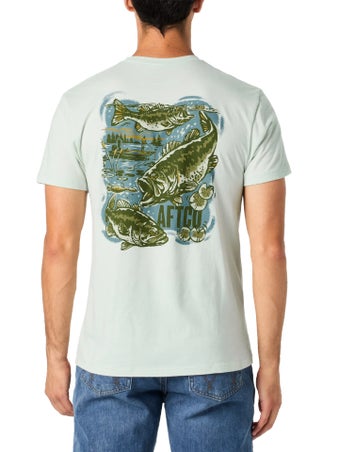Aftco Habitat Short Sleeve Seafoam Heather