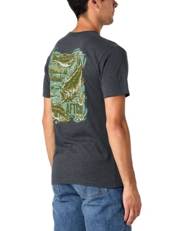 Aftco Habitat Short Sleeve Shirt Charcoal Heather