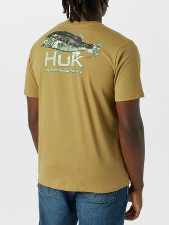 Huk KC Camo Bass Short Sleeve Shirt Sand Piper