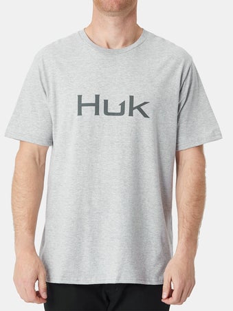 Huk Performance Fishing Shirt Heather Grey MD