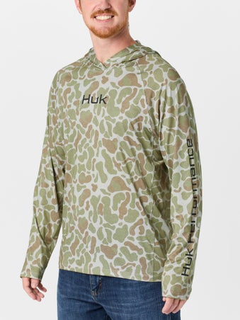 Huk Pursuit Lite KC Print Hoodie Sand