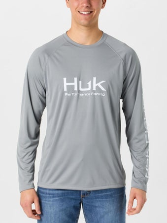 Huk Pursuit Long Sleeve Crew Sharkskin