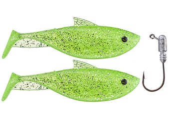 Aventik 80 Pcs Paddle Tail Swimbaits, Bicolor Soft Plastic Fishing