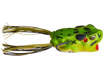 Lunkerhunt Compact Popping Frog Green Tea 2"