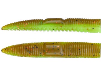 Lunkerhunt Finesse Worm Toxic Pumpkin 3"