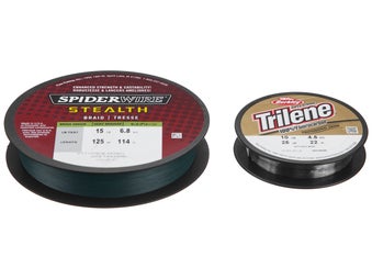  SpiderWire Stealth 8lb Braid + Trilene 100% Fluorocarbon  Dual Spool