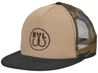 Nichols Adjustable Trucker Hat Camo Tan