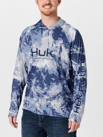 Huk Pursuit Mossy Oak Hoodie Stormwater Skipper Blue