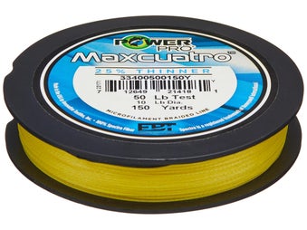 Power Pro Maxcuatro Spectra Braided Line Hi-Vis Yellow