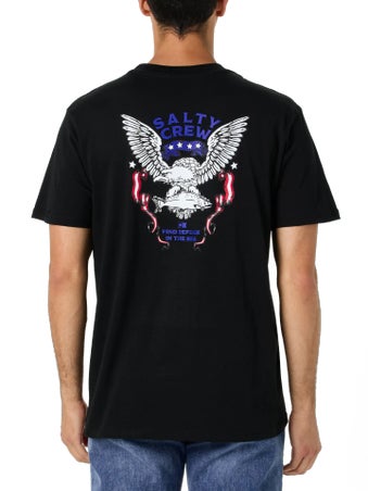 Salty Crew America Talon Short Sleeve Shirt Black