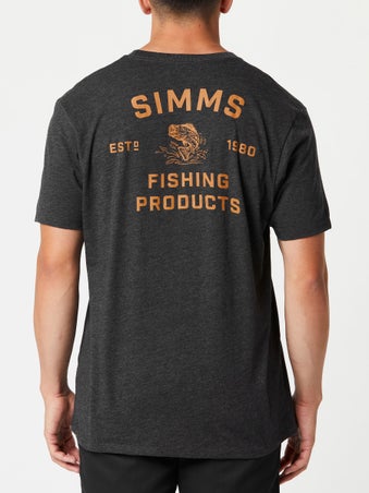 Simms Stacked Bass Short Sleeve Charcaol Heather