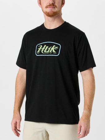 Huk Script Short Sleeve Shirt Black