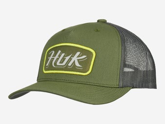 Huk Script Patch Trucker Hat Moss