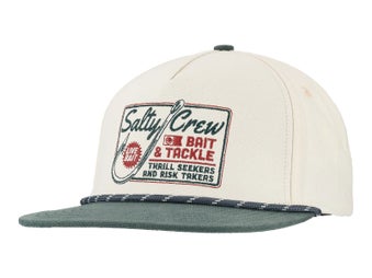 Salty Crew Hooked Up Snapback Hat Off White/Navy
