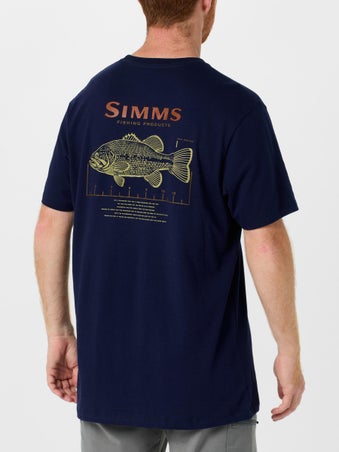 Simms Bass Ruler Short Sleeve Shirt Navy