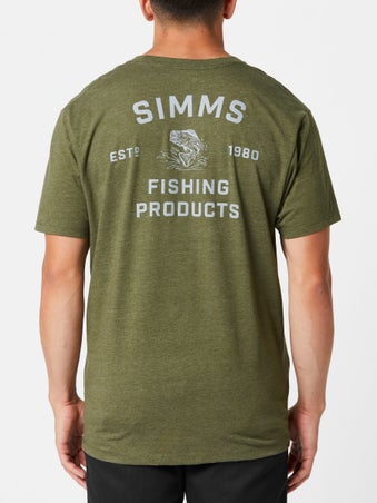 Simms Stacked Bass Short Sleeve Military Heather MD