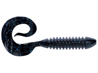 Spro Wave Tail Grub Black Blue 4.25" 5pk