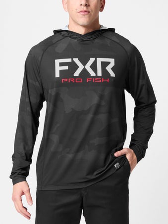 FXR Derby Camo Air UPF Hoodie Black Camo/Red