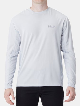 Huk Icon X L/S Oyster LG