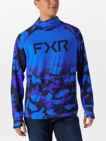 FXR Pro Camo Air UPF Hoodie Blue Camo