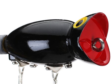 Lot De 2 Leurres Vintage Arbogast Hula Popper - Petite Taille - Grenouille Et Noir