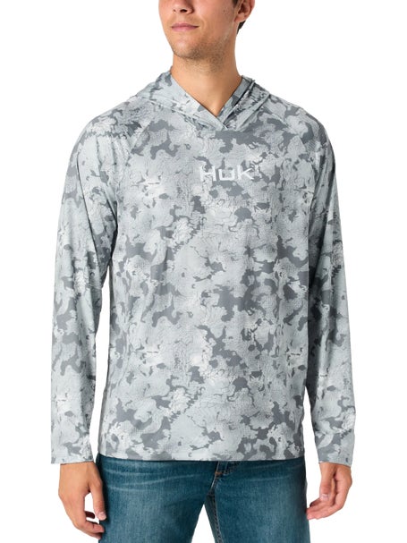 Huk Airweight KC Printed Hoodie Sharkskin