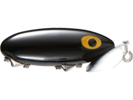 Arbogast Jitterbug Topwater Bass Fishing Lure - Excellent for Night  Fishing, Black, G625 Jointed Click (2 1/2 in, 3/8 oz) (G625-02)
