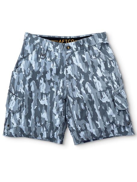 Aftco Pinnacle Fishing Shorts Steel Current Camo