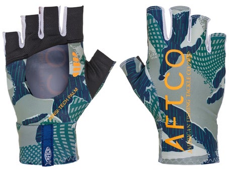AFTCO Solago Sun Gloves - Blue Camo - XL