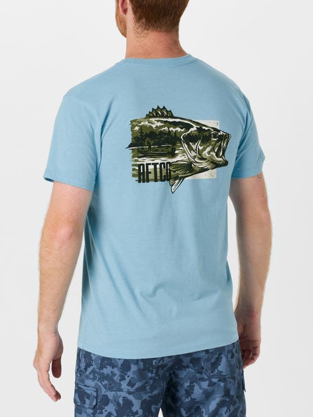 Aftco Time Off Short Sleeve Milky Blue Heather