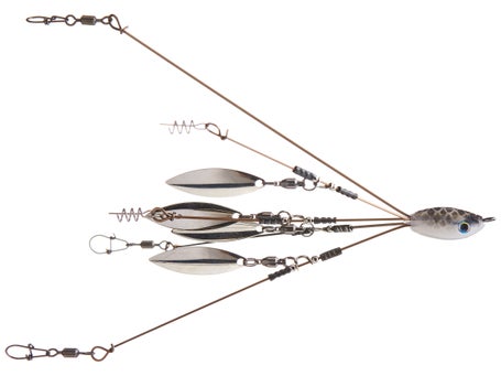 Fishing Vault Fully Rigged 5 Arms 8 Bladed Umbrella Rig Bass Lure