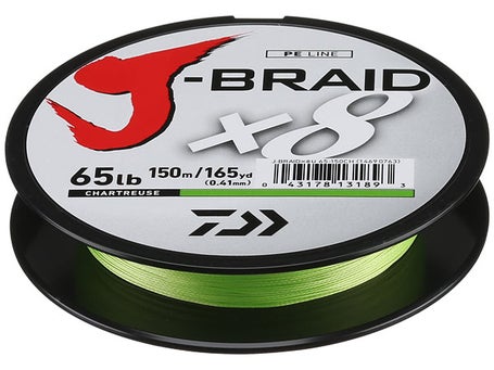 Daiwa JB8U65-300CH J-Braid Chartreuse Fishing Line 330 Yards, 65lb