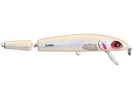 Bomber Jointed Wake Minnow Bone Flash