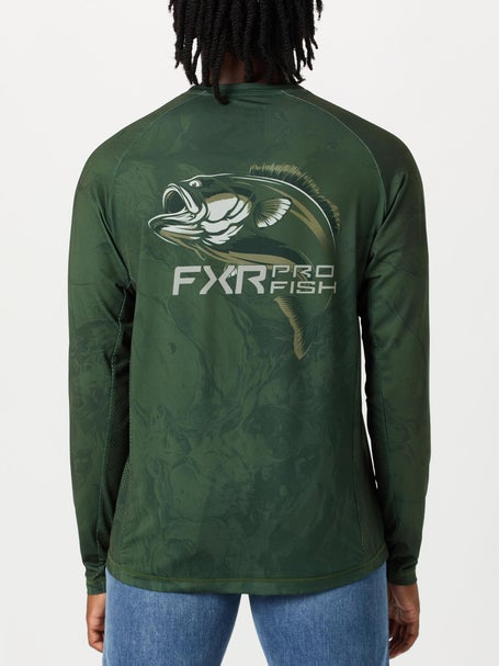 FXR Big Treble Air UPF Long Sleeve Army Undertow Bass