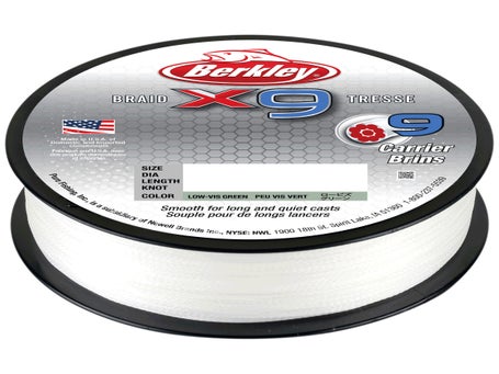 BERKLEY x9 Braid, 150m, 0,3mm, 31.5 - 69,45lbs, transparent, braided  fishing line, 1486889 - Fisherona