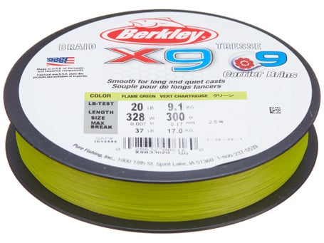 Berkley X9 Braided Line Flame Green