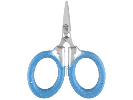  Cuda 5.5-Inch Titanium-Bonded Fishing Scissors for Braided Line  & Mono Line with Micro Serrated Edges (18362), Blue : Sports & Outdoors