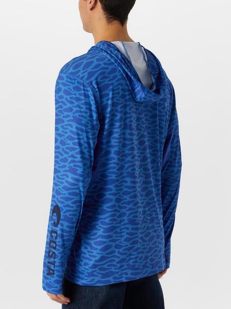 Costa del Mar Harbor Quarter Zip Fleece Sweatshirt Maglia di Tuta, Navy Blue Heather, Large Unisex-Adulto
