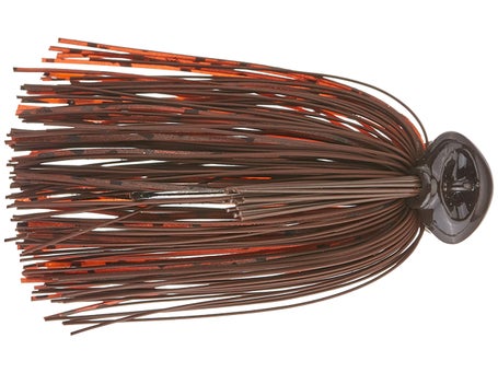 Red Zone Jig, Copper-Tied Living Rubber Skirt
