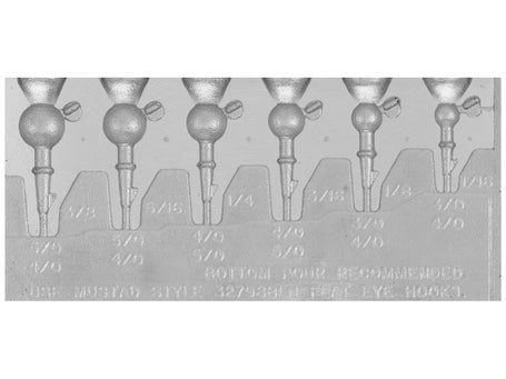 1/16 oz. Round Head Jig Mold for 60 degree hooks - 10 cavity