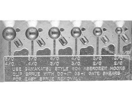 Worm Nose ScrewLock Jig Mold WRM-6-SLA,1/16, 1/8, 3/16, 1/4, 5/16, 3/8  (#3472)