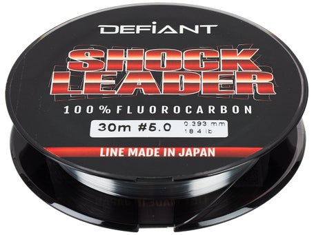 Defiant 100% Fluorocarbon Shock Leader Line 32yds