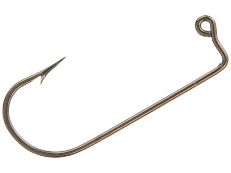 Eagle Claw 214H-1 Aberdeen Light Wire Non-Offset Hook, Bronze, Size 1, 100  Pack 