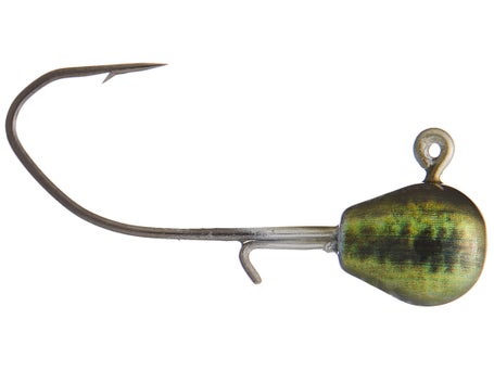 Big Eye Jig Heads (3 Pack) UV Coated with Holographic Eyes, Lazer Sharp  Black Nickle American Made Hooks