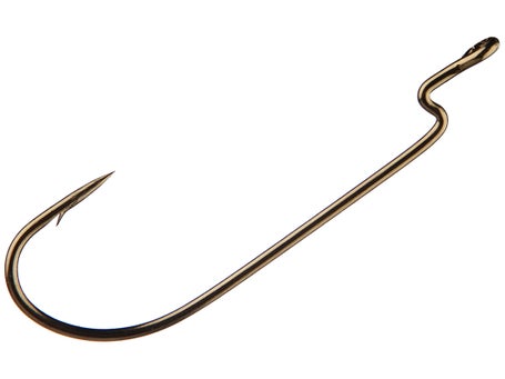 EAGLE CLAW FISH-HOOKS Size 3/0 Style 41R Worm Hook Bronze Finish 8 Count  Box 