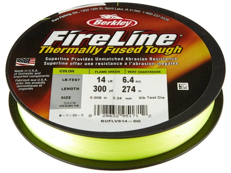 Berkley FireLine Thermally Fused Tough 50 YD BUFLPS-GG Flame Green