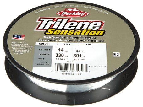 Berkley Trilene Sensation Monofilament Clear Fishing Line (Select