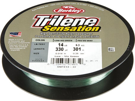 Berkley Trilene XT 10 lb. Monofilament Fishing Line, Low-Vis Green
