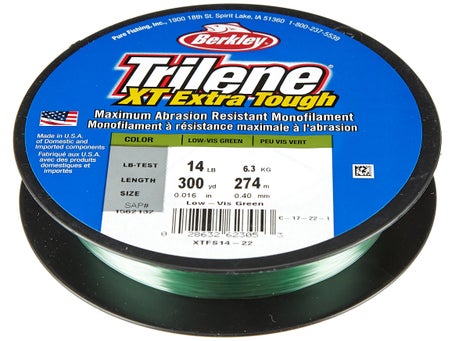 Berkley Trilene XT Extra Tough Low-Vis Green Fishing Line 330 Yds 8 lb