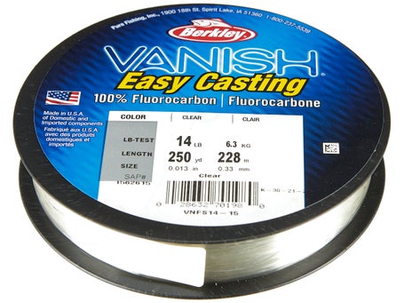 Berkley Vanish Fluorocarbon Fishing Line Clear 10lb 250yd for sale online